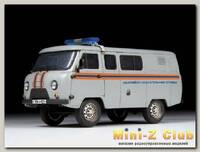 Сборная модель ZVEZDA УАЗ-3909 'Буханка' Аварийно-спасательная служба, 1/43
