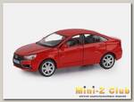 Машина 'АВТОПАНОРАМА' LADA VESTA седан, 1/24, красный, свет. звук. эффекты, в/к 24,5*12,5*10,5 см