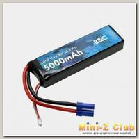 Аккумулятор LiPo B&C - 11.1v 5000мАч 90C (3S, Softcase, разъём EC5)