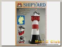 Сборная картонная модель Shipyard маяк Roter Sand Lighthouse (№46), 1/87