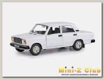 Машина 'АВТОПАНОРАМА' ВАЗ 2107, 1/24, белый, инерция, в/к 24,5*12,5*10,5 см