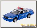 Машина Kinsmart 'Ford Crown Victoria' (police) инерция (1/12шт) 1:42 б/к