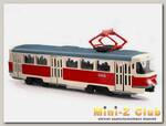 Машина АВТОПАРК 1:54 Трамвай 6551 в асс. инерция (1/12шт.) б/к