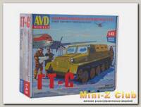 Сборная модель AVD Гусеничный транспортёр-снегоболотоход (ГТ-С), 1954 г., 1/43