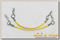 M5387-UPG Клипсы усиленные с тросиком Желтый