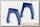 Traxxas Servo mounts, throttle/ brake (machined aluminum) (blue) (f&r)/ machine screws (8)