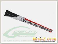 H0276-S Хвостовая балка карбоновая White/Red Goblin 500