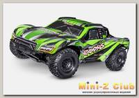Радиоуправляемая модель шорт-корса Traxxas Maxx Slash 1:10 4WD 6S Brushless RTR c аппаратурой TQi™ 2.4 GHz TSM (цвет зеленый)