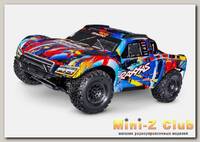 Радиоуправляемая модель шорт-корса Traxxas Maxx Slash 1:10 4WD 6S Brushless RTR c аппаратурой TQi™ 2.4 GHz TSM (цвет Рок-н-Ролл)