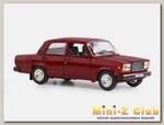 Машина 'АВТОПАНОРАМА' ВАЗ 2107, 1/24, бордовый, инерция, в/к 24,5*12,5*10,5 см