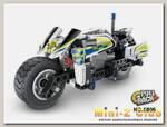 Конструктор Qihui Mechanical Master Полицейский мотоцикл совместим с QH5805, инерц. (193 детали)