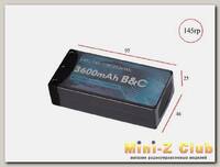 Аккумулятор LiPo B&C - 7.6v (HV) 3600мАч 120C (2S, Hardcase, разъём XT-60)