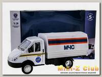 Машина 'АВТОПАНОРАМА' 'ГАЗель' (МЧС) 1/28, в/к 24*14*12 см