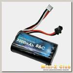 Аккумулятор Li-ion B&C 3000 mAh, 7,4V, 20C, SM-2P