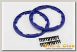 Traxxas Sidewall protector, beadlock style (blue) (2)/ 2.5x8mm CS (24) (for use with Geode wheels)