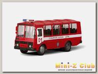 Машина Autotime 'ПАЗ-32053' пожарная охрана 1:43