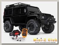 Радиоуправляемая модель машины для троффи TRAXXAS TRX-4 1:10 Land Rover 4WD Scale and Trail Crawler Winch (черный, лебедка в комплекте)