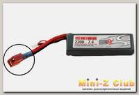 Team Orion Li-Po 7,4В(2S) 2200mah 50C SoftCase Deans plug with LED charge status