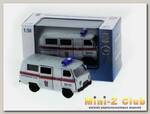 Машина 'АВТОПАНОРАМА' инерц. УАЗ-452 (МЧС) 1/50, в/к 12*7*5,5 см