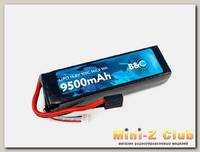 Аккумулятор B&C LiPo 9500 mAh 14.8V (4s) 100C, TRX, Soft case (для Traxxas Maxx 4S и X-Maxx 8S)