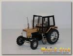 Сувенирная модель трактора МТЗ-82 Belarus 'Люкс-2' металл (золотой) 1:43