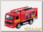 Машина Kinsmart Пожарная машина Rescue Fire Engine инерция (1/12шт.) б/к